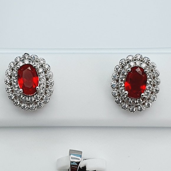 "925 Sterling Silver Cubic Zircon Jewelry Set, UU1P7A7045 - Picture 4 of 10